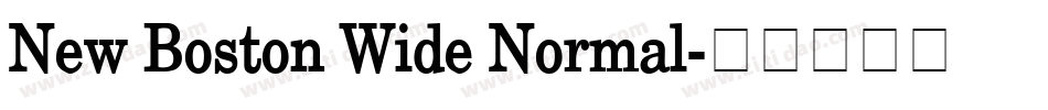 New Boston Wide Normal字体转换
